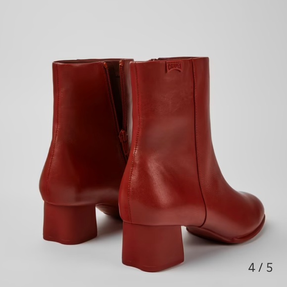 Camper “Katie” Red Ankle Boots - Picture 9 of 12